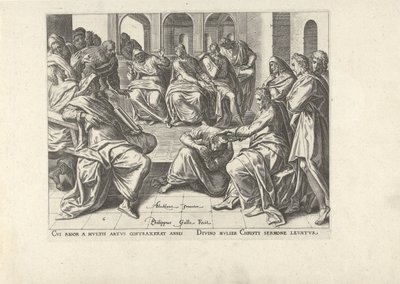 Christ Heals a Crippled Woman by Philips Galle