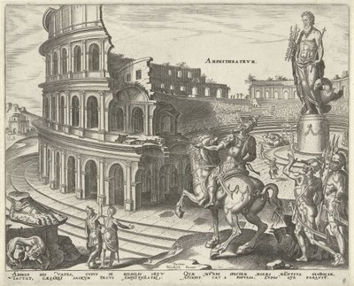 Colosseum in Rome (series: The Eight Wonders of the World) by Philips Galle