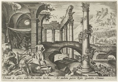 The Drunkenness of Noah (The Days of Calamity of the Jewish People) by Philips Galle