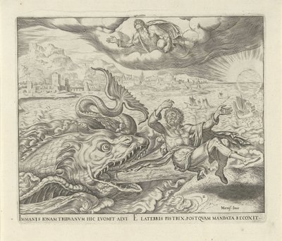 The Fish Spits Jonah onto the Land (History of Jonah) by Philips Galle