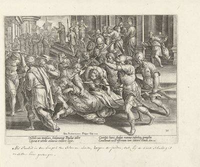 Arrest of Paul in Jerusalem by Philips Galle