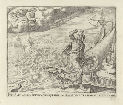 God Commands Jonah to Go to Nineveh (History of Jonah) by Philips Galle