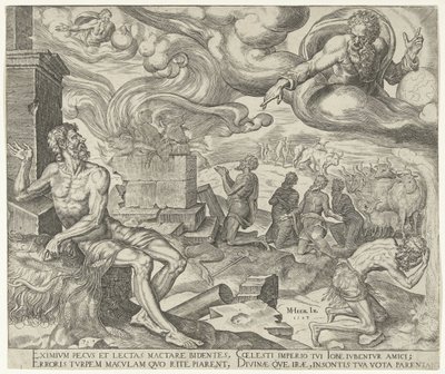 God Speaks to Job by Philips Galle