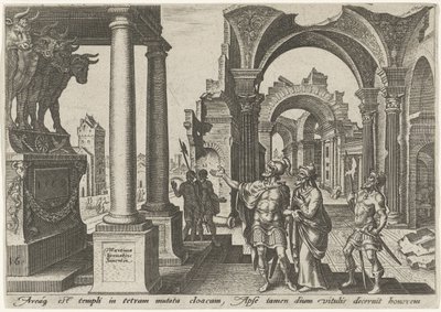 Jehu Worships the Idol of the Golden Calves (The Days of Calamity of the Jewish People) by Philips Galle