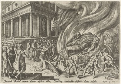 Jehu Destroys the Temple and the Image of Baal by Philips Galle