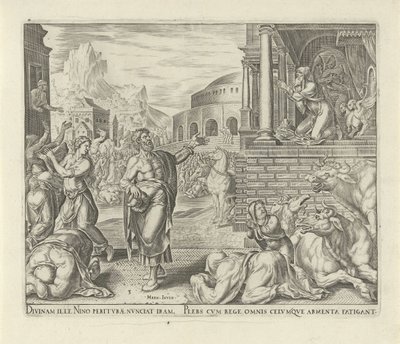 Jonah Predicts the Fall of Nineveh (History of Jonah) by Philips Galle
