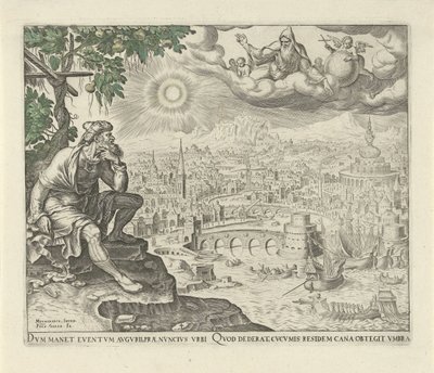 Jonah Sitting Under the Gourd by Philips Galle