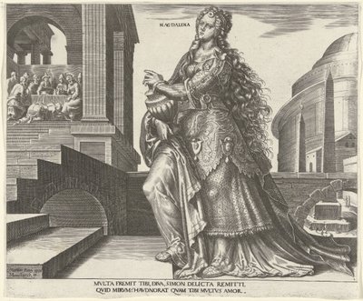 Mary Magdalene (Eight Famous Women from the Old and New Testament) by Philips Galle