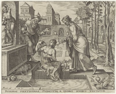 Elders Trying to Seduce Susanna by Philips Galle