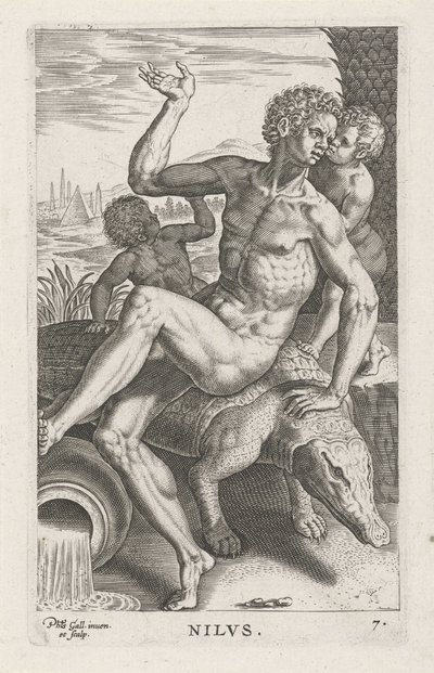 River God Nilus by Philips Galle