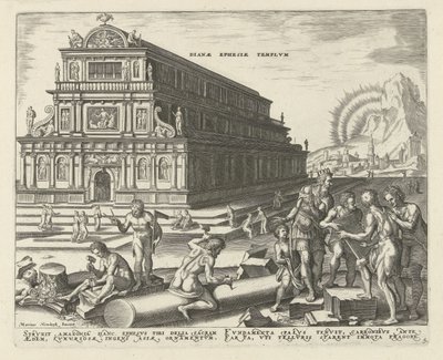 Temple of Diana at Ephesus (The Eight Wonders of the World series) by Philips Galle