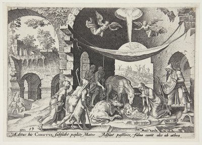 The Adoration of the Shepherds by Philips Galle