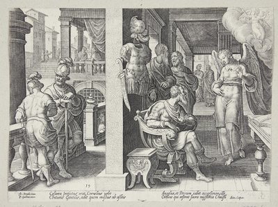 The Angel Sending Cornelius for St. Peter by Philips Galle