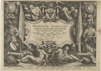 Title Page of the Series Mediceae Familiae by Philips Galle