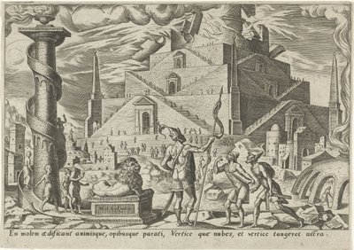 Tower of Babel (The Days of Calamity of the Jewish People) by Philips Galle