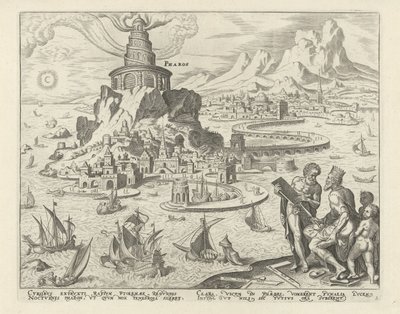 Lighthouse of Alexandria, The Eight Wonders of the World (series title) by Philips Galle