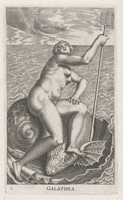 Water Nymph Galatea by Philips Galle