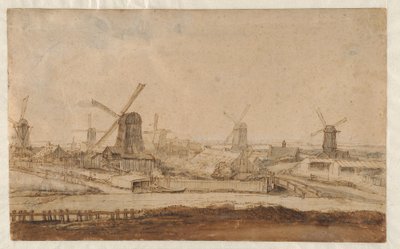Sawmills Outside the Raampoort by Philips Koninck