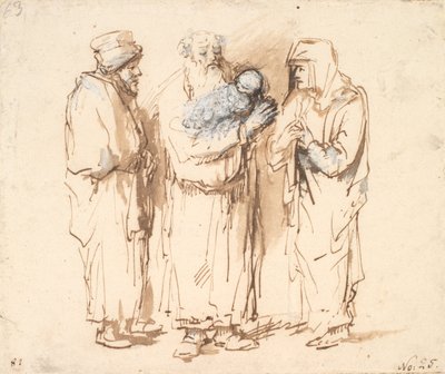 Joachim with the Infant Christ, Anna, and a Third Figure by Philips Koninck