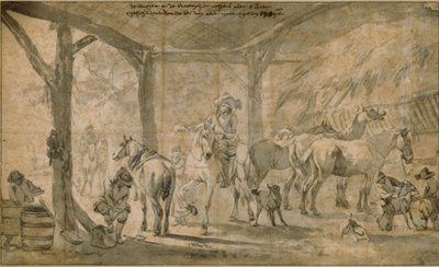 A Stable Interior by Philips Wouwerman