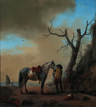 Landscape with a White Horse and Dismounted Rider by Philips Wouwerman