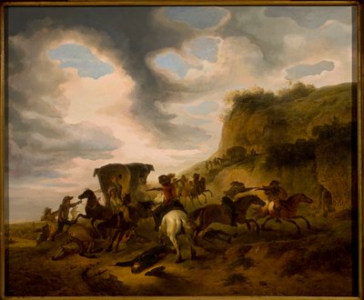 Attack on Travelers by Philips Wouwerman