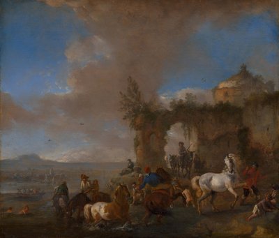 Horse Trough by Philips Wouwerman