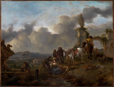 Resting Hunting Party by Philips Wouwerman