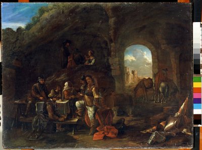 Tavern Scene by Philips Wouwermans or Wouvermans