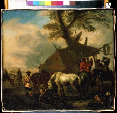 The Watering Place by Philips Wouwermans or Wouwerman