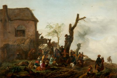 Merry Company Before an Inn by Philips Wouwermans or Wouwerman