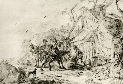 Stop at the Tavern by Philips Wouwerman