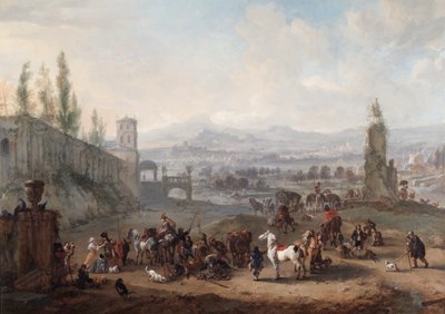 The Return from the Chase, after c.1650 by Philips Wouwermans or Wouwerman