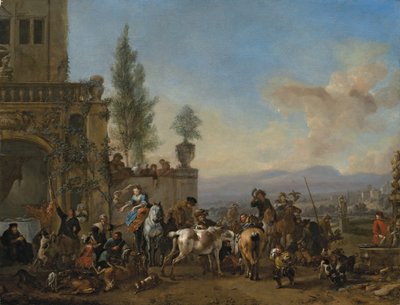 The Return from the Hunt by Philips Wouwermans or Wouwerman