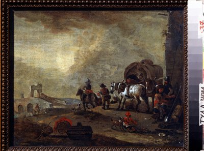 Travellers on the Way by Philips Wouwermans or Wouwerman
