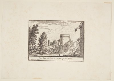 Sepulchre of Metella or Capo di Bove by Philothée Francois Duflos