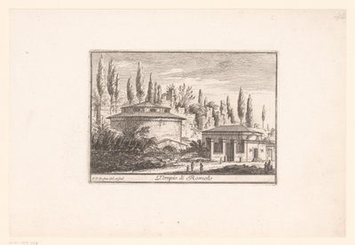 View of the Temple of Romulus (Views of Ancient and Modern Rome series) by Philothée Francois Duflos