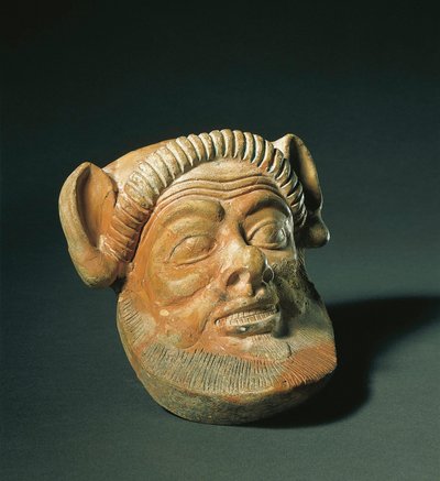 Terracotta Mask Representing a Fauna by Phoenician