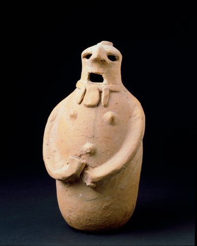 Phoenician Civilization: Ovoidal Statuette in Terracotta by Phoenician