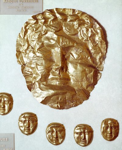 Phoenician Art: Large Mask of Gold Leaf on Woman