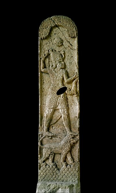 Phoenician Art: Limestone Stele Called Amrit by Phoenician School