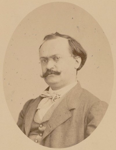 Portrait of the Composer Charles Lecocq, 1866 by Photo studio A. Legras.