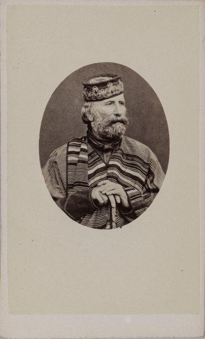 Portrait of Giuseppe Garibaldi by Photo studio Alessandro Pavia.