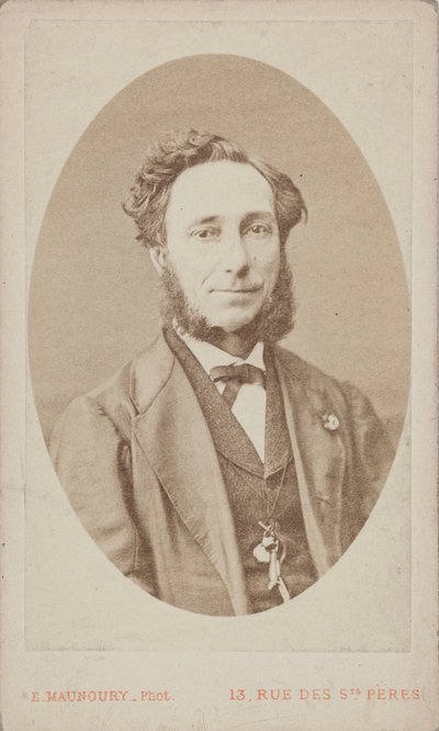 Portrait of the Violinist and Composer Camillo Sivori by Photo studio Eugène Maunoury.