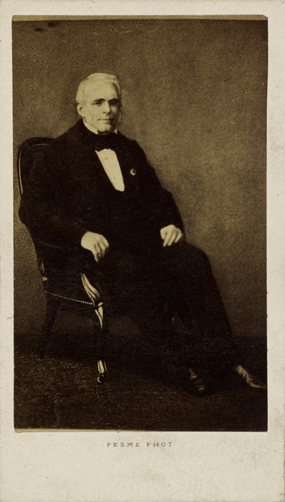 Portrait of the dramatist and librettist Eugène Scribe by Photo studio Paul Émile Pesme.