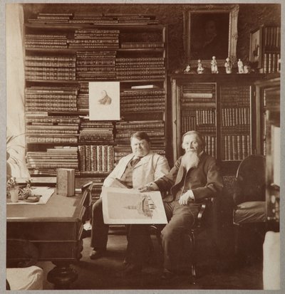 Pyotr Alexandrovich Yefremov and Alexey Petrovich Bakhrushin by Photo studio of Mikhail Volkov