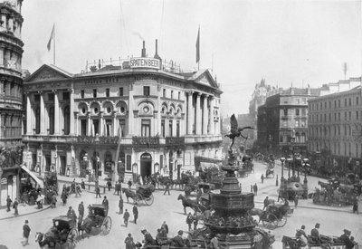 Piccadilly Circus, Westminster, London by Photochrom Co Ltd of London