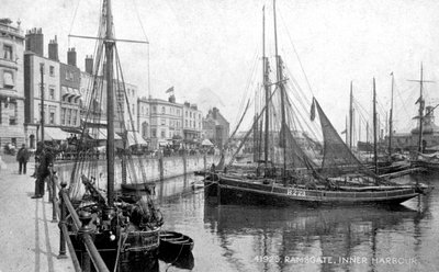 The Inner Harbour at Ramsgate, Kent, Early 20th Century by Photochrom Co Ltd of London