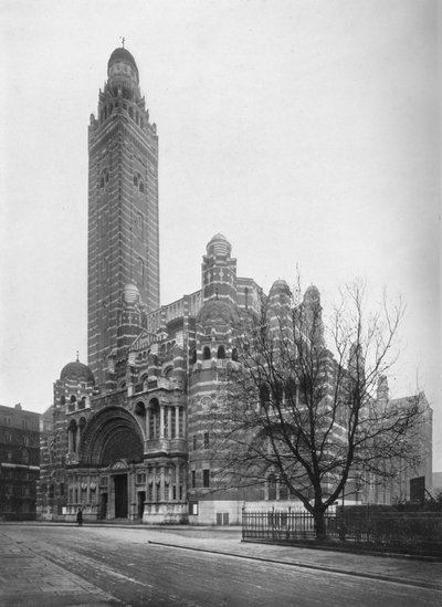 The Roman Catholic Cathedral at Westminster, London by Photochrom Co Ltd of London