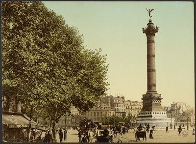 Column of July, Place de la Bastille, Paris, France by Photochrom Zürich